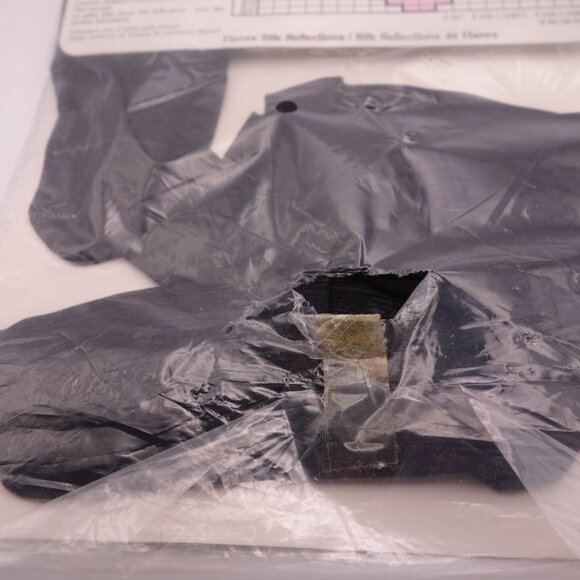 Vintage Hanes Silk Reflections Sandalfoot 8720 JET Size A-B Thigh Highs - Picture 8 of 11